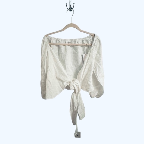 NWT Reformation White Hart Linen Tank Top - Picture 1 of 4